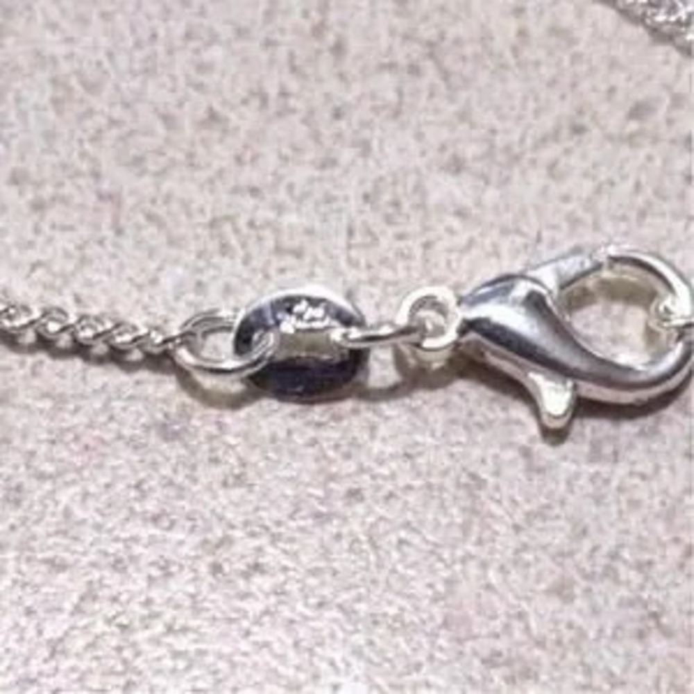 925 Sterling Silver Necklace Snowflake Blue Winter Christmas Valentines Gift NEW